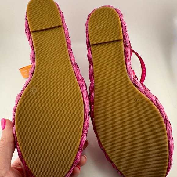 Hot Pink Rhinestone Sandals - Picture 3 of 3